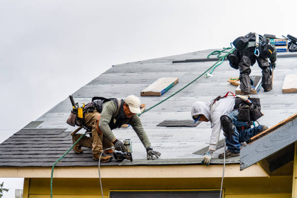 Professional Emergency Roof Repair technician working in Wellington, MO